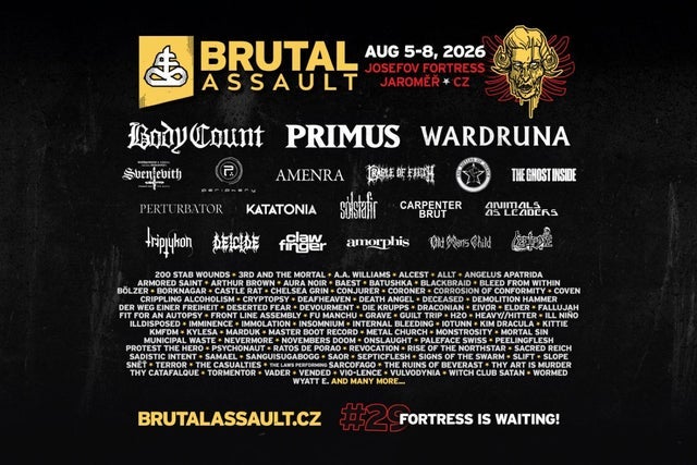תמונה עבור BRUTAL ASSAULT 2026 (5.8. - 8.8.2026)