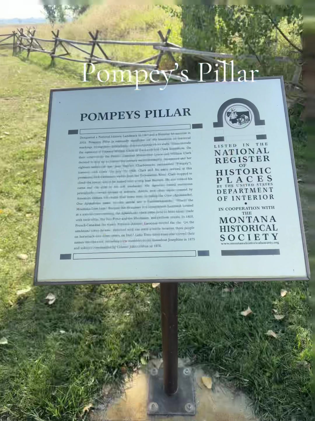 Pompeys Pillar National Monument