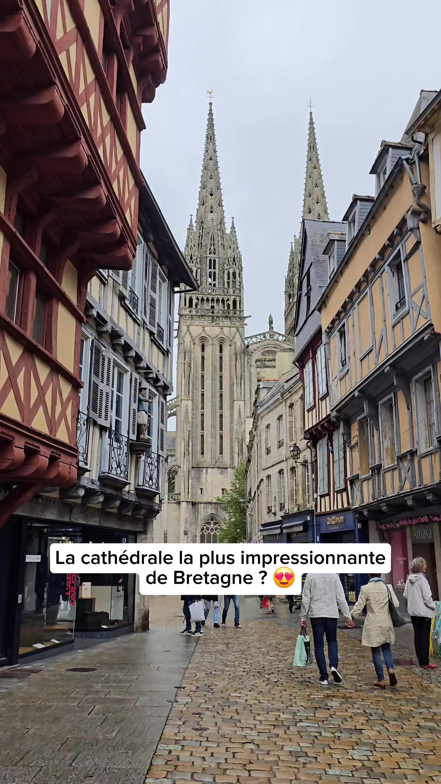 Quimper — Old Town and Cathedral (Cathédrale Saint-Corentin)