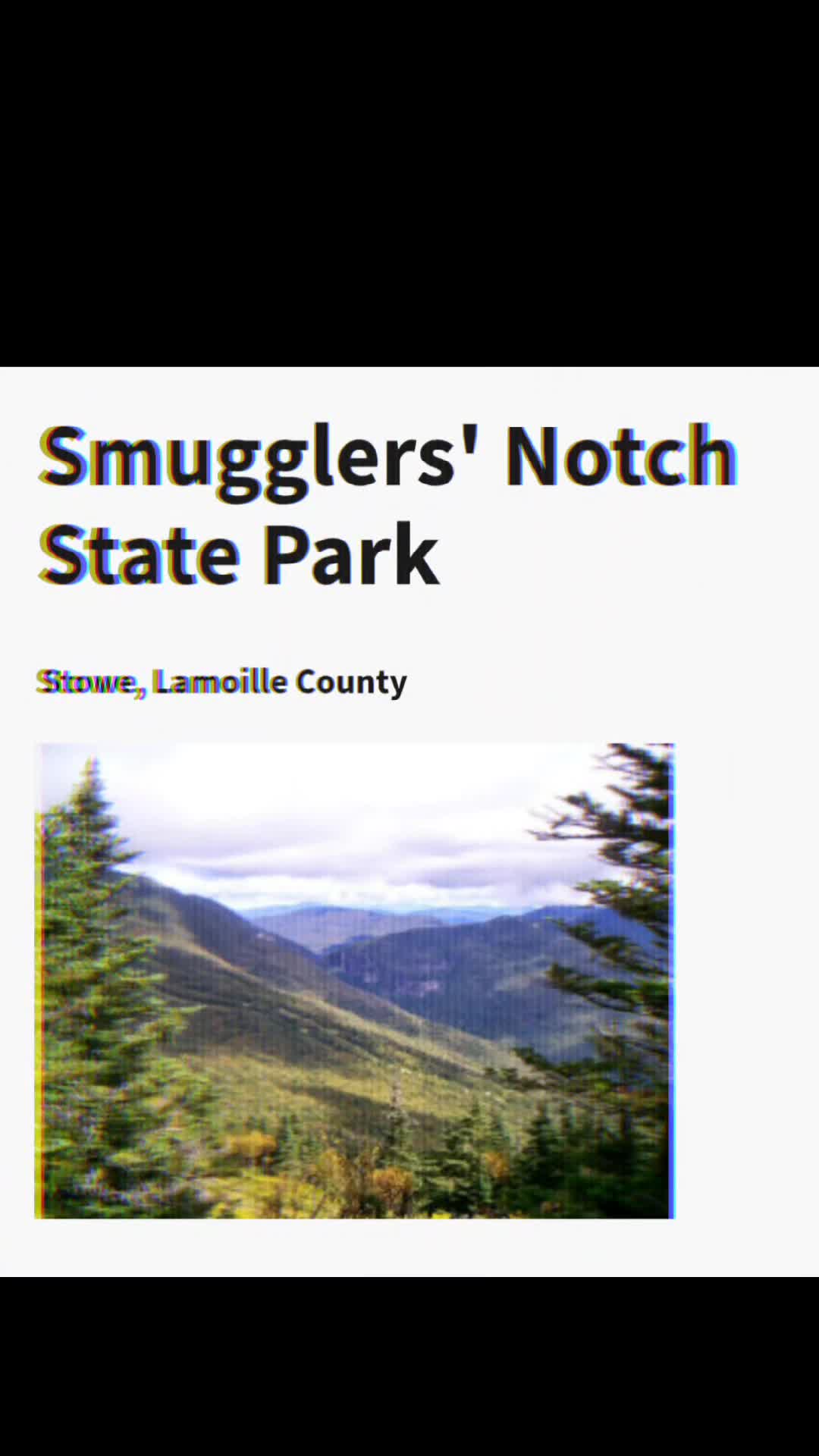 Smugglers' Notch State Park